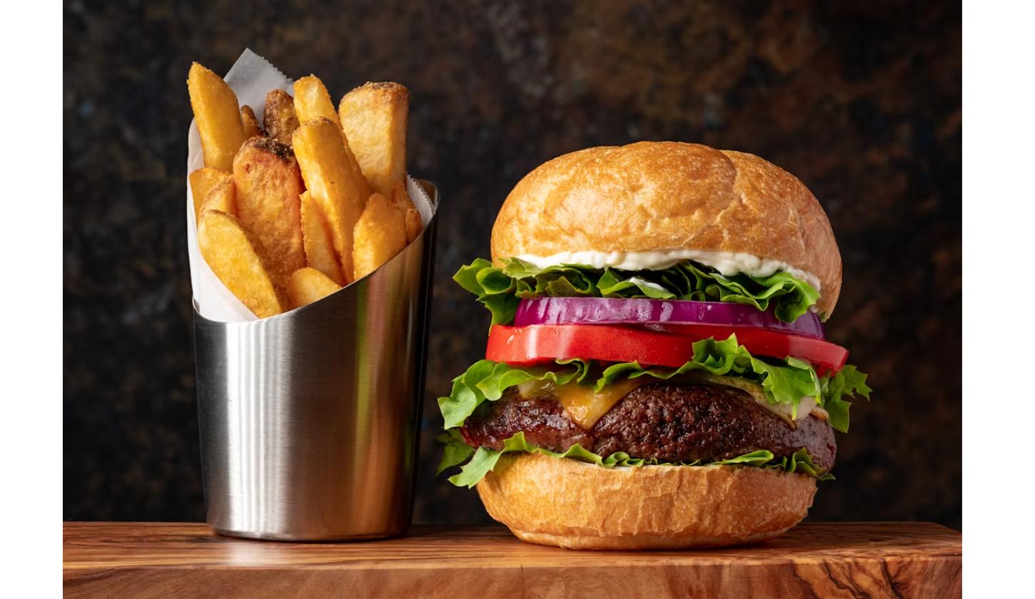 Burger King style burger with sesame bun representing the Whopper Guarantee