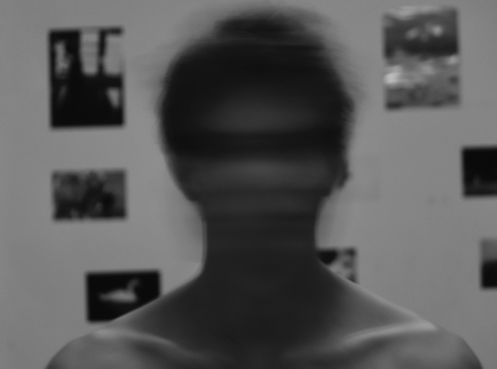 Blurred distorted face representing a deepfake or AI-generated video