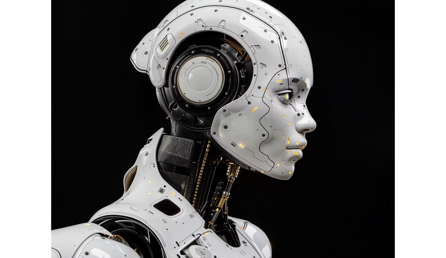 Close-up of a humanoid robot head representing 2026's biggest humanoid robots news