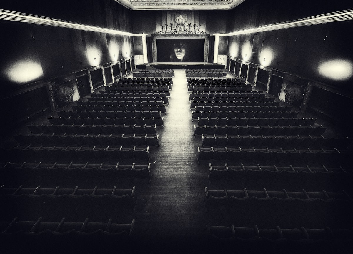 The Odyssey movie IMAX 70mm empty vintage cinema hall