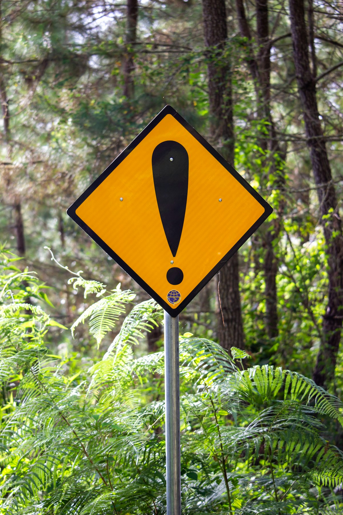 Warning sign symbolizing phishing scam alert